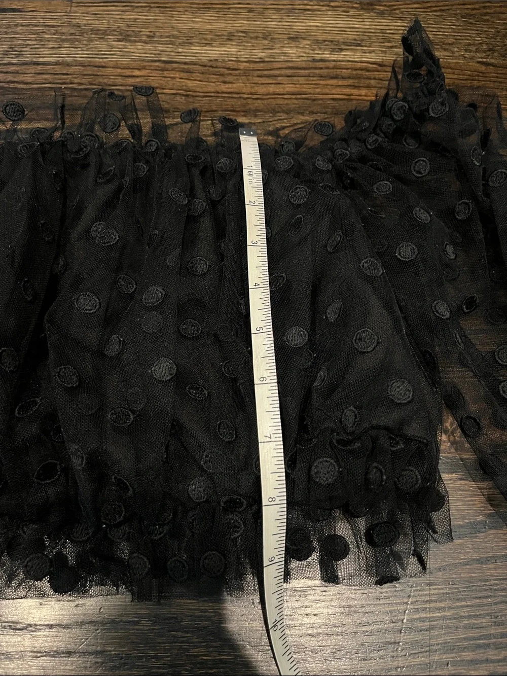 MAJORELLE Black Polka-Dot Sheer Blouse - Picture 3 of 5
